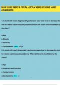 NUR 2502 /NUR2502 MDC3 Exam BUNDLE Question And Answers