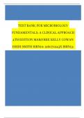 TEST BANK FOR MICROBIOLOGY FUNDAMENTALS: A CLINICAL APPROACH 4TH EDITION MARJORIE KELLY COWAN HEIDI SMITH ISBN10: X ISBN13: 9789