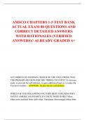 AMSCO CHAPTERS 1-5 TEST BANK  ACTUAL EXAM 88 QUESTIONS AND  CORRECT DETAILED ANSWERS  WITH RATIONALES (VERIFIED  ANSWERS)// ALREADY GRADED A+