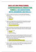 2023 ATI RN PROCTORED COMPREHENSIVE PREDICTOR FORM A 180 QUESTIONS WITH ANSWERS (RATED A+) 1. A nurse is caring for a client who is at 33 weeks of gestation following an amniocentesis. The nurse should monitor the client for which of the following complic