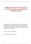 NJ REAL ESTATE EXAM // ACTUAL  EXAM QUESTIONS AND VERIFIED ANSWERS PART 1