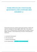 NURS 3554 EXAM 2 TEST BANK  QUESTIONS AND ANSWERS 2023  GRADED A+