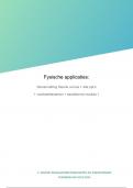 Samenvatting theorie en praktijk fysische applicaties