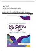 Test Bank - Nursing Today: Transition and Trends, 11th Edition (Zerwekh, 2023), Chapter 1-26 | All Chapters