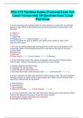 2024 ATI Nutrition Retake Proctored Exam New  Latest Version with All Questions from Actual  Past Exam