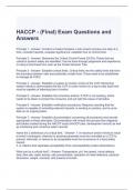 HACCP Exam Bundle (Graded A)