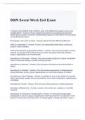 BSW Social Work Exit Exam Questions and Answers