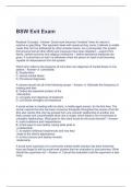 BSW Exit Exam with Verified Answers