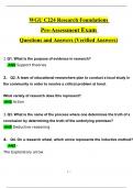 WGU C224 Research Foundations Pre-Assessment Exam Latest Questions and Answers (2024 / 2025) (Verified by Expert)