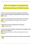 WGU C232 INTRODUCTION TO HUMAN RESOURCES OBJECTIVE ASSESSMENT EXAMS LATEST STUDY BUNDLE PACKAGE SOLUTION (VERIFIED)