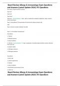  Board Review Allergy & Immunology Exam Questions and Answers (Latest Update 2024) 191 Questions