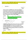 NRNP 6640 MIdterm Q & As NRNP-6640-4,Psychotherapy I ndivid.LATES UPDATE 2022 Summer Qtr NRNP 6640 MIdterm Q & As NRNP-6640-4,Psychotherapy I ndivid.LATES UPDATE 2022 Summer Qtr • Question 1 0 out of 1 points During a session, the PMHNP asks a patient wit