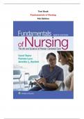 Test Bank For Fundamentals of Nursing  9th Edition by Carol Taylor, Pamela Lynn, Jennifer Bartlett |All Chapters,  Year-2023/2024|