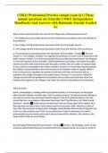 COKO Professional Practice sample exam Q's (These sample questions are from the COKO Jurisprudence Handbook) And Answers with Rationale Already Graded A+