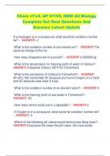 Chem v1/v2, AP V1/V2, HESI A2 Biology Complete Set Real Questions And  Answers Latest Update