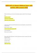 NRNP 6675-15 Week 6 Midterm Exam -with verified 100% answers-2023 Which of the following are risk factors for neuroleptic malignant syndrome? Select all that apply Age Rapid dose escalation Parental route of administration Higher potency typical antipsych