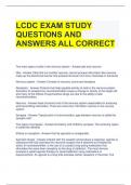 LCDC EXAM STUDY QUESTIONS AND ANSWERS ALL CORRECT