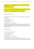 Chapter 25: Managing Time: The Path to High Self-Performance Cherry & Jacob: Contemporary Nursing: Issues, Trends, and Management, 7th Edition