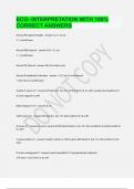 ECG- INTERPRETATION WITH 100% CORRECT ANSWERS.