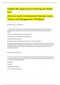 Chapter 08: Legal Issues in Nursing and Health Care Cherry & Jacob: Contemporary Nursing: Issues, Trends, and Management, 7th Edition