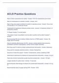 ACLS Practice Questions with 100% correct Answers