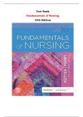 Test Bank For Fundamentals of Nursing  10th Edition By Potter Perry |All Chapters,  Year-2023/2024|