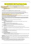 OB NURSING 306 Final Study Guide 