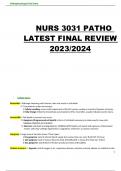 NURS 3031 PATHO LATEST FINAL REVIEW 2023/2024