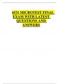 6531 MICROTEST FINAL EXAM WITH LATEST QUESTIONS AND ANSWERS