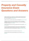 fx property and casualty BUNDLED Exam Actual Questions and Answers