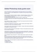 Adobe Photoshop study guide exam questions and answers