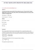 ATI TEAS 7 MATHS LATEST UPDATED TEST (REAL EXAM) 2024