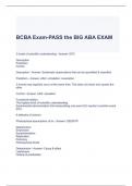 BCBA Exam-PASS the BIG ABA EXAM  QUESTIONS AND ANSWERS