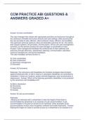 CCM PRACTICE ABI QUESTIONS & ANSWERS GRADED A+.