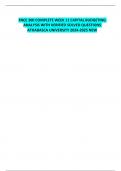 FNCE 300 COMPLETE WEEK 11 CAPITAL BUDGETING ANALYSIS WITH VERIFIED SOLVED QUESTIONS ATHABASCA UNIVERSITY 2024-2025 NEW