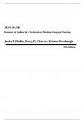 TEST BANK Brunner & Suddarth's Textbook of Medical-Surgical Nursing by Janice L Hinkle, Kerry H. Cheever, Kristen Overbaugh 15th Edition