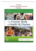 Test Bank For The Human Body in Health and Disease 8th Edition By Kevin T. Patton, Frank Bell,  Terry Thompson, Peggie Williamson |All Chapters,  Year-2023/2024|