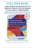 Test Bank for Understanding Nursing Research 7th Edition by Susan K. Grove & Jennifer R. Gray ISBN 9780323532051 Chapter 1-14 | Complete Guide A+