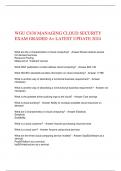 WGU C838 MANAGING CLOUD SECURITY EXAM GRADED A+ LATEST UPDATE 2024