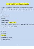 AANP-AGNP prep Cardiovascular Questions and Answers Updated (2023 / 2024) (Verified Answers)