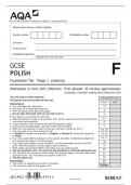 AQA GCSE POLISH Foundation Tier Paper 1 Listening QP 2023