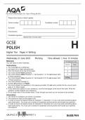 AQA GCSE POLISH Higher Tier Paper 4 Writing QP 2023 