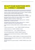 BCACP ACTUAL EXAM  QUESTIONS AND ANSWERS