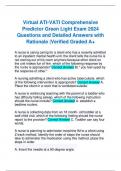 Virtual ATI-VATI Comprehensive Predictor Green Light Exam 2024 Questions and Detailed Answers with Rationale |Verified Graded A+