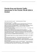 Florida Drug and Alcohol Traffic Awareness or the Florida TSLAE 2024 A Graded