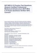 NCP-MCI-5.15 Practice Test Questions (Nutanix Certified Professional - Multicloud Infrastructure (NCP-MCI) 5.15 Exam) Questions Verified 100% Correct!!