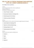 PHIL-347:| PHIL 347 CRITICAL REASONING EXAM 2 QUESTIONS  WITH 100% CORRECT ANSWERS| GRADED A+