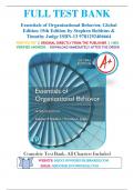 Test Bank - Essentials of Organizational Behavior 15th Edition by Stephen Robbins &Timothy Judge 