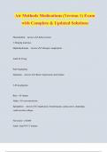 Air Methods Medications (Version 1) Exam with Complete & Updated Solutions