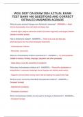 WGU D027 OA EXAM 2024 ACTUAL EXAM TEST BANK 400 QUESTIONS AND CORRECT DETAILED ANSWERS AGRADE